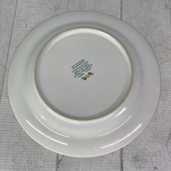 Vintage Julie Pople Avon COUNTRY FRUIT COLLECTION Porcelain Salad Plate Set 4 - Picture 9 of 16